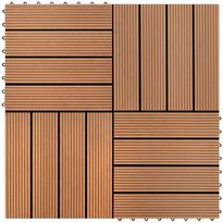 Terassilaatat 22 kpl 30x30cm 2m² puukomposiitti ruskea