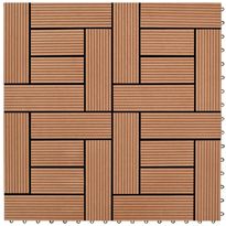 Terassilaatat 22kpl 30x30cm 2m² puukomposiitti ruskea