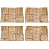 Terassilaatat 24 kpl 50x50 cm puu ruskea