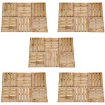 Terassilaatat 30 kpl 50x50 cm puu ruskea
