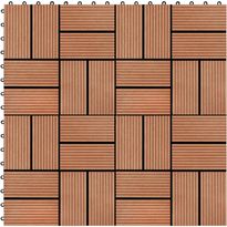 Terassilaatat WPC 30x30cm 1m² tiikin värinen 11kpl