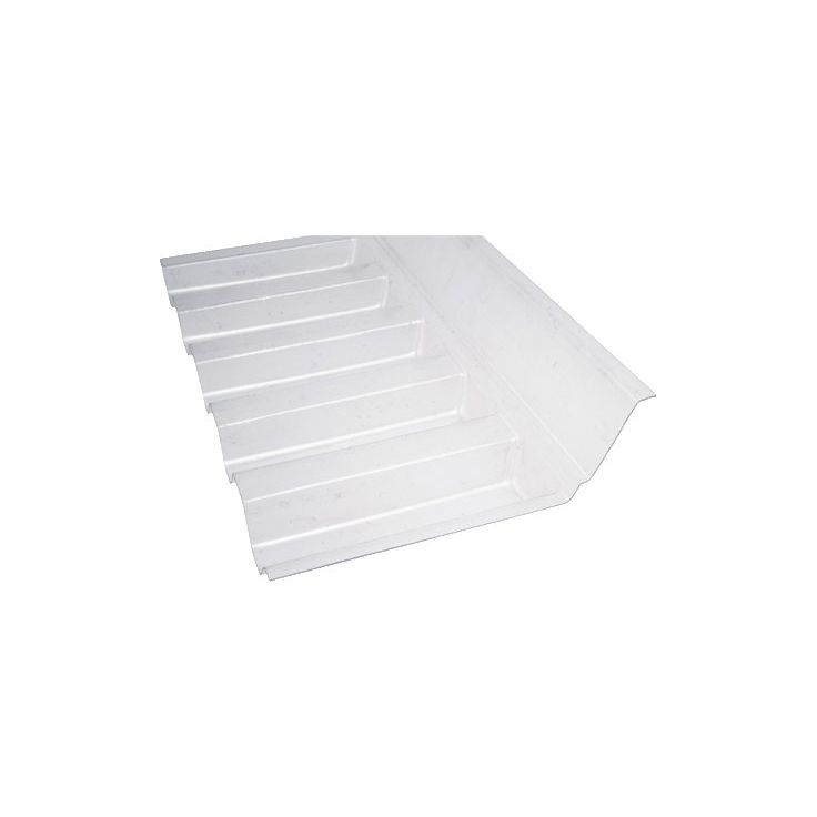 Valokatteen yläliitosprofiili Keraplast PC trapetsi, 1270x150x50mm, kirkas