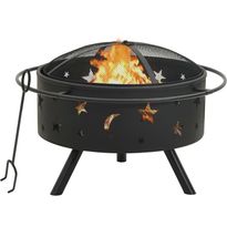 Tulimalja ja hiilihanko 76 cm xxl teräs