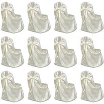 Tuolinpäällinen hääjuhliin kerma 12 kpl