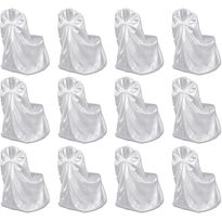 Tuolinpäällinen hääjuhliin valkoinen 12 kpl