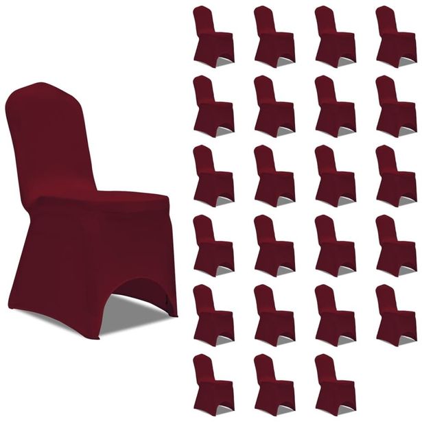 Tuolinpäällinen venyvä viininpunainen 24 kpl_1