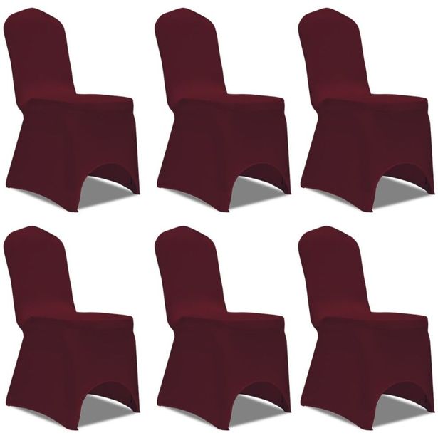 Tuolinpäälliset stretch viininpunainen 6 kpl_1