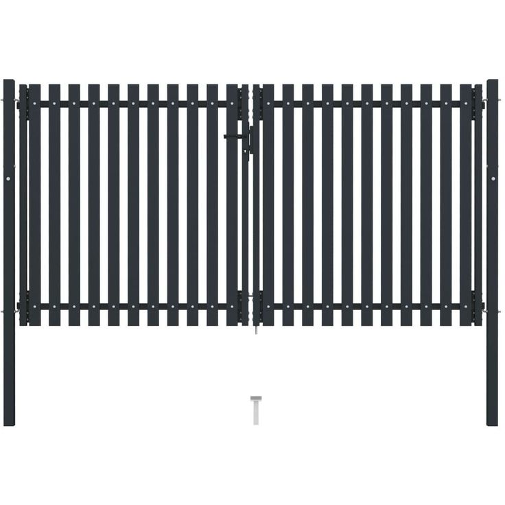 Tuplaovi pihaportti teräs 306x200 cm antrasiitti