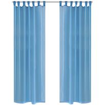 Turkoosit sheer verhot 140 x 245 cm 2 kpl
