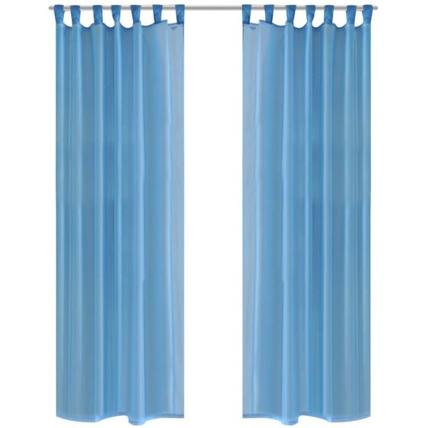 Turkoosit sheer verhot 140 x 245 cm 2 kpl_1
