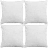 Tyynynpäällinen pellavatyylinen valkoinen 4kpl 40x40 cm