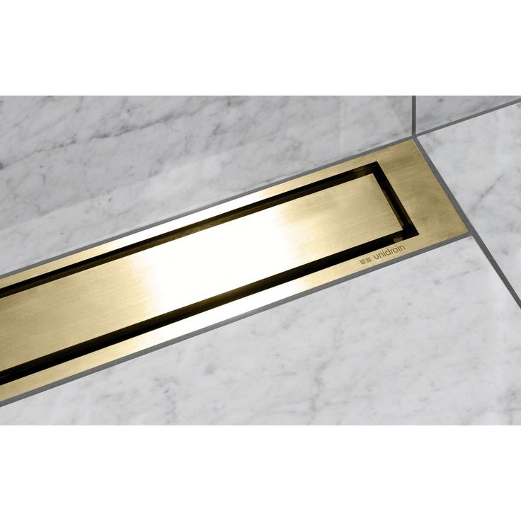 Linjalattiakaivon kansi Unidrain HighLine Colour panel 1920, messinki, 900mm