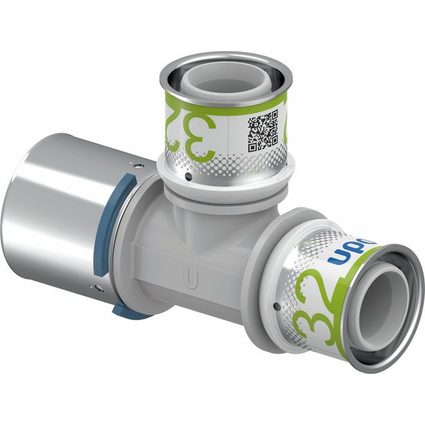 Puristus-T-haara Uponor S-Press Plus, PPSU, 40-32-32mm