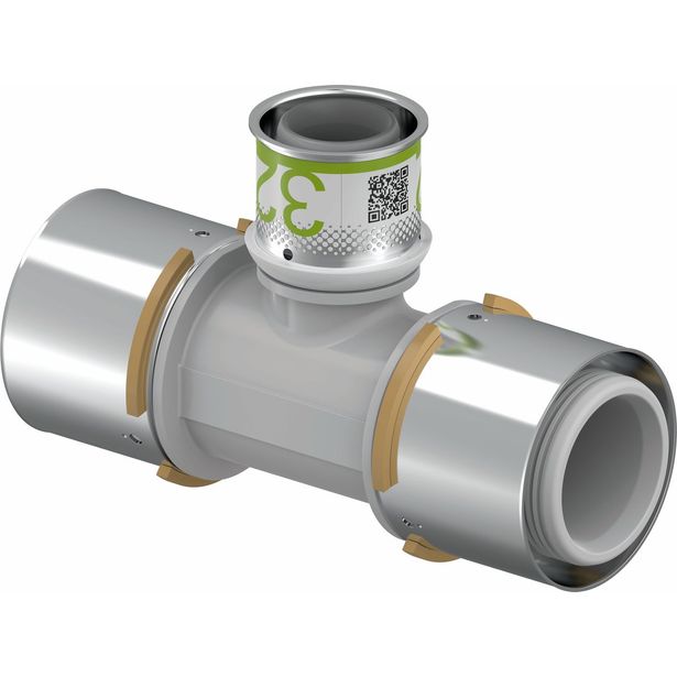 Puristus-T-haara Uponor S-Press Plus, PPSU, 50-32-50mm