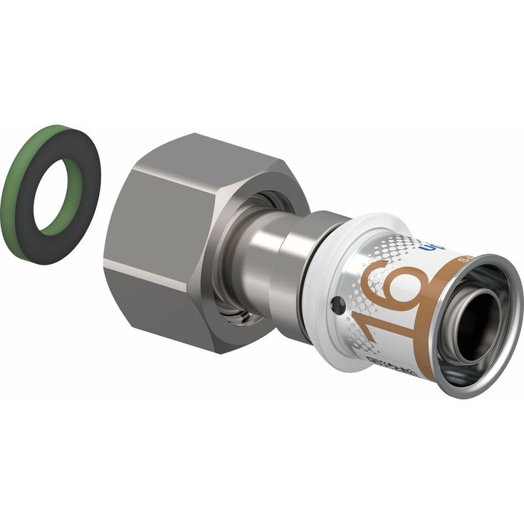 Puristusliitin Uponor S-Press Plus 16-G1/2"SN pyörivällä mutterilla