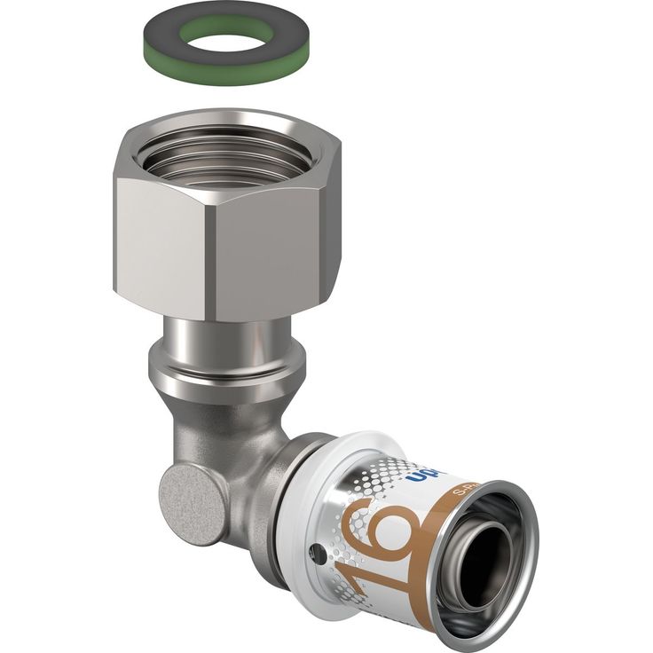Puristuskulma Uponor S-Press Plus 16-G1/2"SN pyörivällä mutterilla