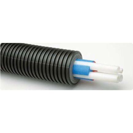 Eristetty lämpö- ja vesiputki Ecoflex Quattro 2x25/28+18/175