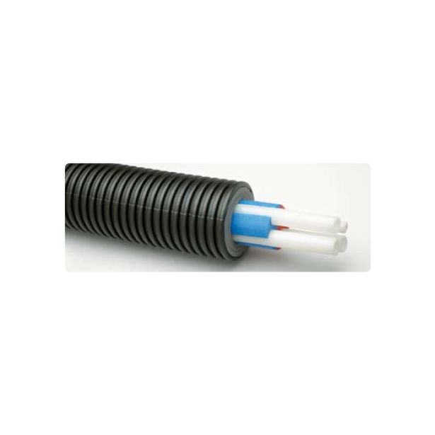 Eristetty lämpö- ja vesiputki Ecoflex Quattro 2x25/28+18/175