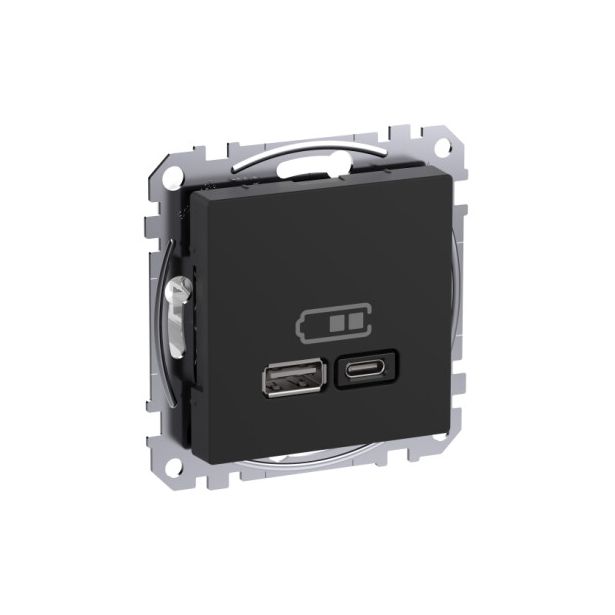 USB latauspistorasia Schneider Electric A  C 45W Power Delivery antrasiitti Exxact