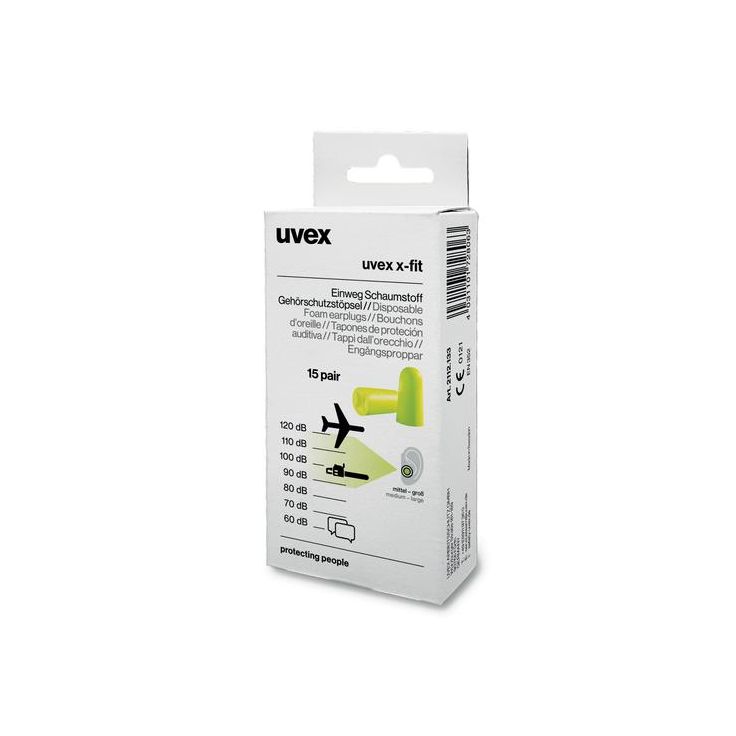 Korvatulpat Uvex X-Fit, Snr 37 dB, 15 paria