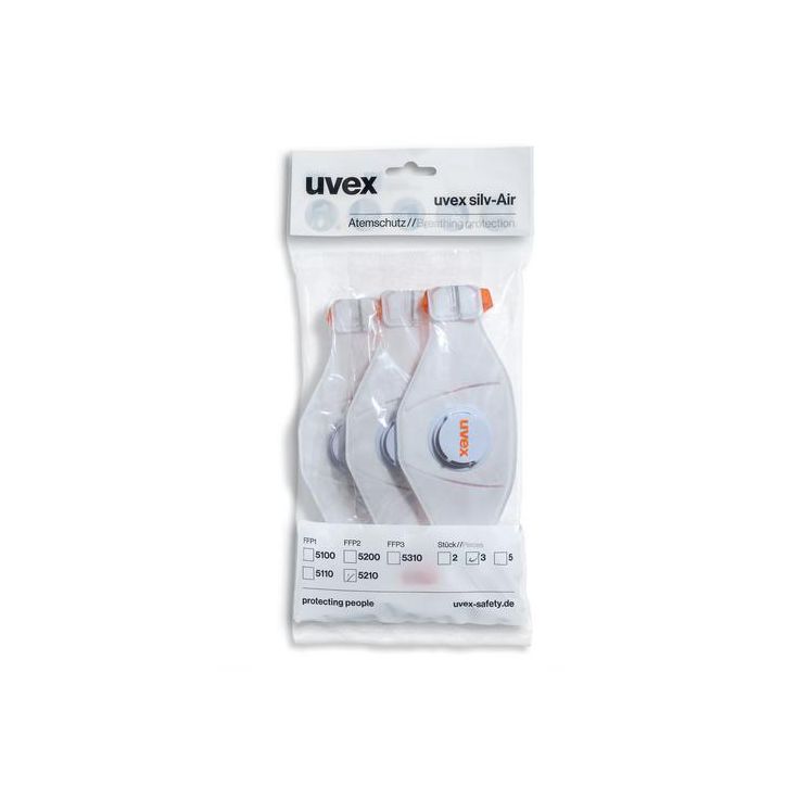 Hengityssuojain Uvex Silv-Air Premium 5210, FFP2, 3 kpl