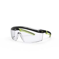 Suojalasit Uvex Astrospec 2.0 Supravision Excellence, kirkas panoraamalinssi, musta/lime
