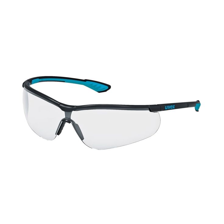 Suojalasit Uvex Sportstyle Supravision Extreme, kirkas linssi, musta/sininen