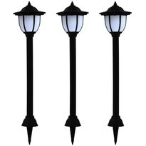 Ulkoaurinkokennovalaisimet 3 kpl led musta