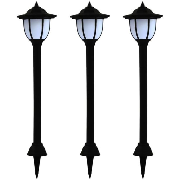 Ulkoaurinkokennovalaisimet 3 kpl led musta_1