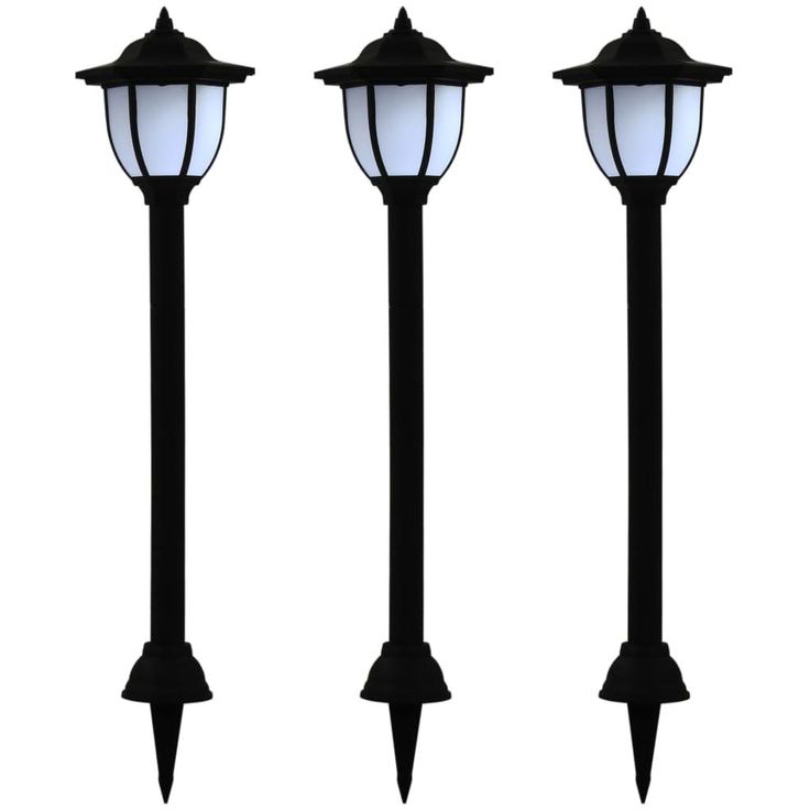 Ulkoaurinkokennovalaisimet 3 kpl led musta_1