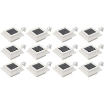 Ulkoaurinkokennovalaisin 12 kpl led neliö 12 cm valkoinen