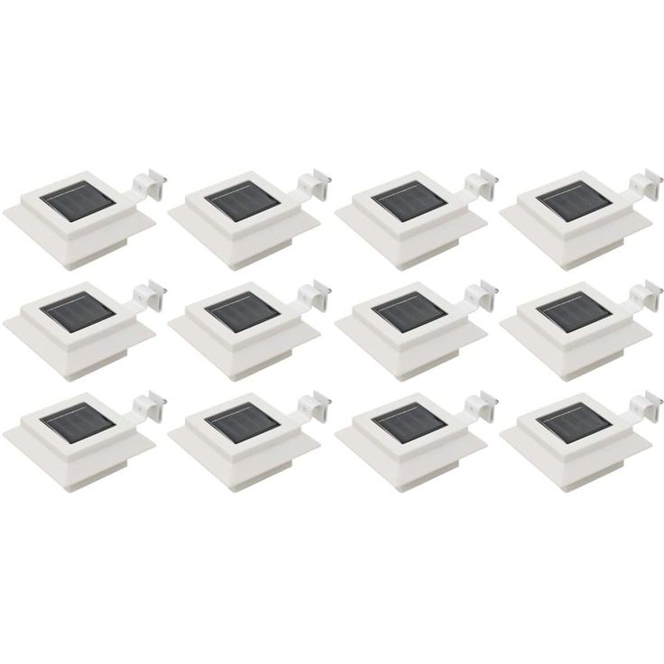 Ulkoaurinkokennovalaisin 12 kpl led neliö 12 cm valkoinen_1