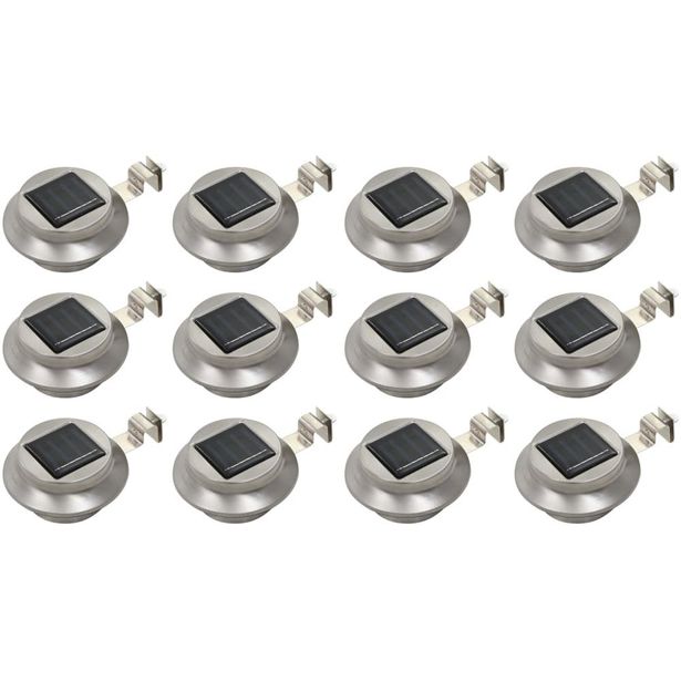 Ulkoaurinkokennovalaisin 12 kpl led pyöreä 12cm valkoinen_1