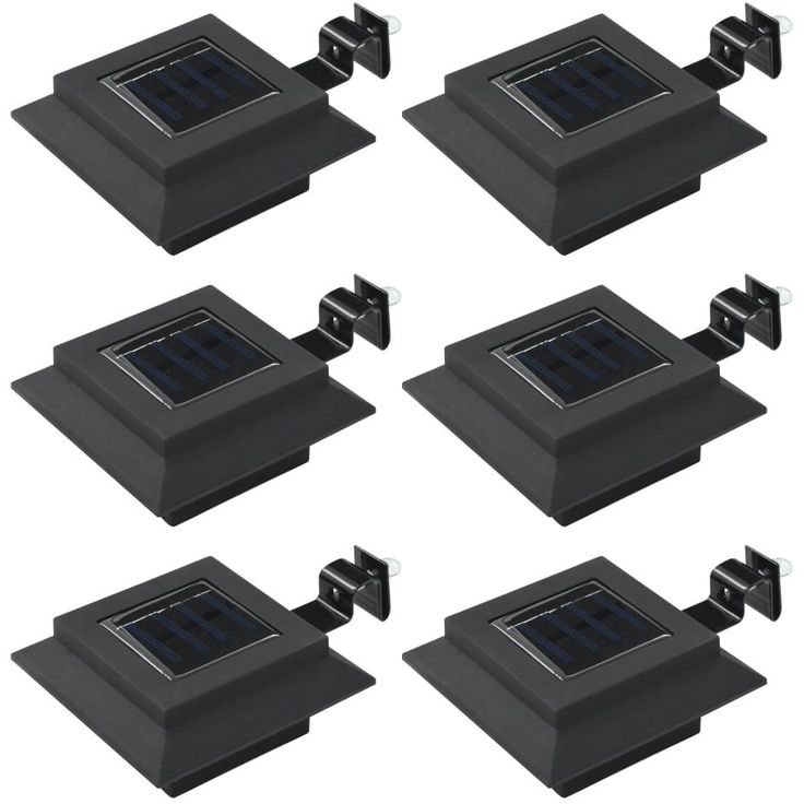 Ulkoaurinkokennovalaisin 6 kpl led neliö 12cm musta_1