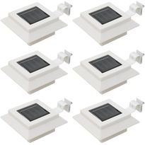 Ulkoaurinkokennovalaisin 6 kpl led neliö 12cm valkoinen