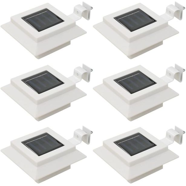 Ulkoaurinkokennovalaisin 6 kpl led neliö 12cm valkoinen_1