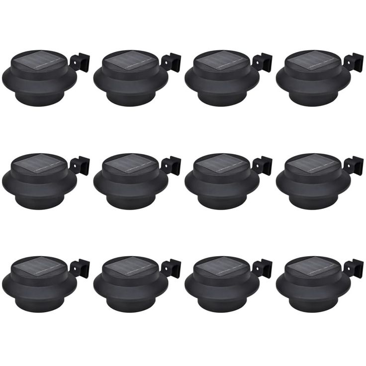 Ulkoaurinkokennovalaisin aitaan 12 kpl led musta_1
