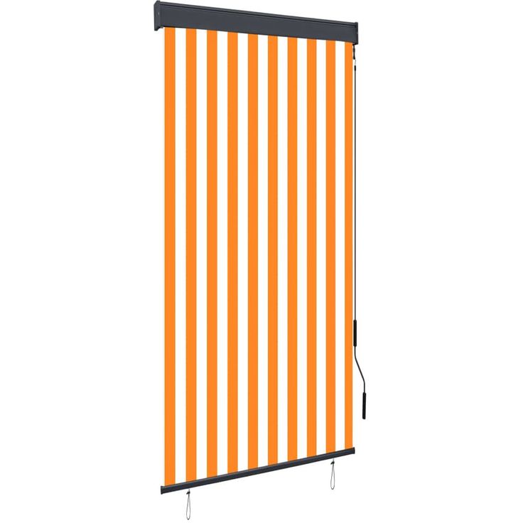 Ulkorullaverho 100x250 cm valkoinen ja oranssi_1