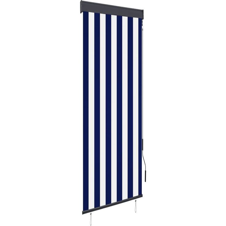 Ulkorullaverho 60x250 cm sininen ja valkoinen_1
