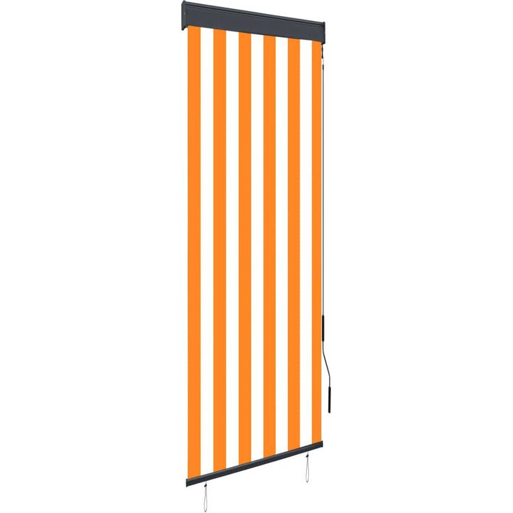 Ulkorullaverho 60x250 cm valkoinen ja oranssi_1
