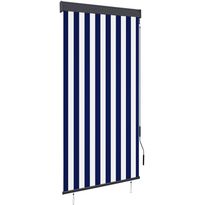 Ulkorullaverho 80x250 cm sininen ja valkoinen