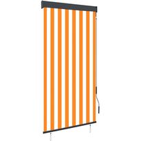 Ulkorullaverho 80x250 cm valkoinen ja oranssi
