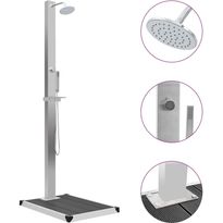 Ulkosuihku alustalla wpc ruostumaton teräs harmaa