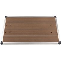 Ulkosuihkualusta WPC ruostumaton teräs 110x62 cm ruskea