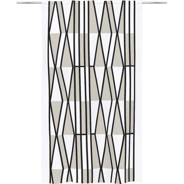 Sivuverho Vallila Vallgård, 140x250cm, musta/valkoinen/beige