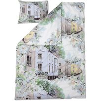 Pussilakanasetti Vallila Kotikulmat, 150x210cm, sininen