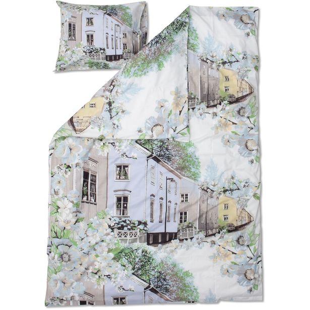 Pussilakanasetti Vallila Kotikulmat, 150x210cm, sininen