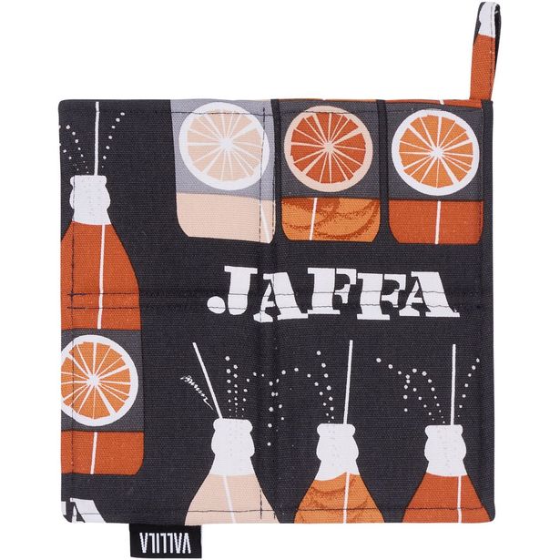 Patalappu Vallila Jaffa, 2kpl 20x20cm, harmaa/oranssi