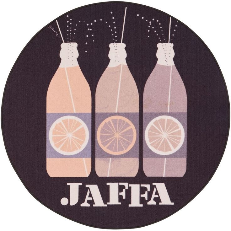 Pyöreä matto Vallila Jaffa, Ø133cm, harmaa/beige