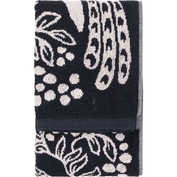 Käsipyyhe Vallila Viserrys, 50x70cm, mustavalkoinen